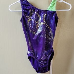 Purple and Green GK gymnastics Leotard